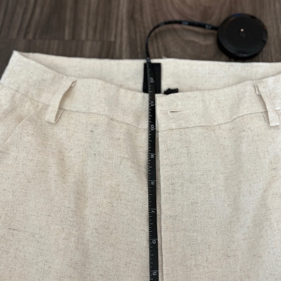 WINDSOR WIDE LEG TROUSER WHITE LINEN PANTS TWEED - Picture 10 of 12